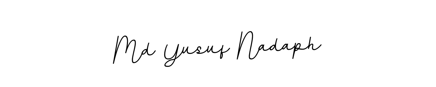 Design your own signature with our free online signature maker. With this signature software, you can create a handwritten (BallpointsItalic-DORy9) signature for name Md Yusuf Nadaph. Md Yusuf Nadaph signature style 11 images and pictures png
