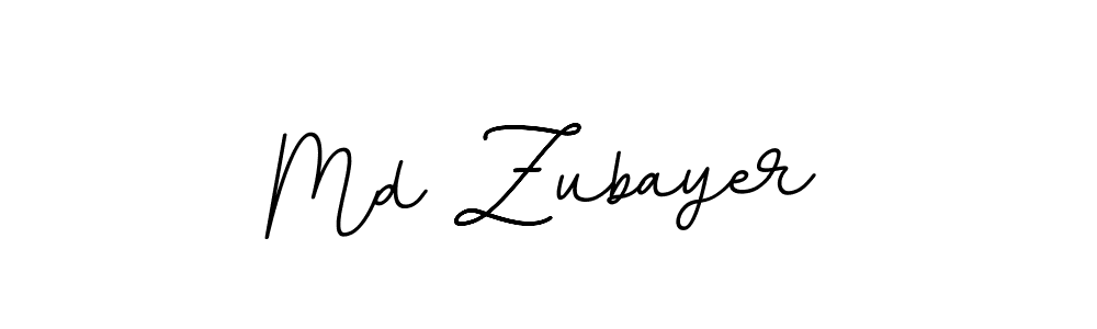 How to make Md Zubayer name signature. Use BallpointsItalic-DORy9 style for creating short signs online. This is the latest handwritten sign. Md Zubayer signature style 11 images and pictures png