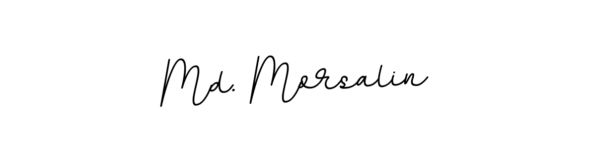 How to make Md. Morsalin name signature. Use BallpointsItalic-DORy9 style for creating short signs online. This is the latest handwritten sign. Md. Morsalin signature style 11 images and pictures png