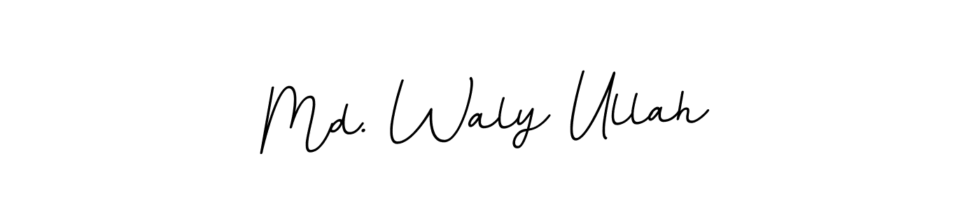 The best way (BallpointsItalic-DORy9) to make a short signature is to pick only two or three words in your name. The name Md. Waly Ullah include a total of six letters. For converting this name. Md. Waly Ullah signature style 11 images and pictures png