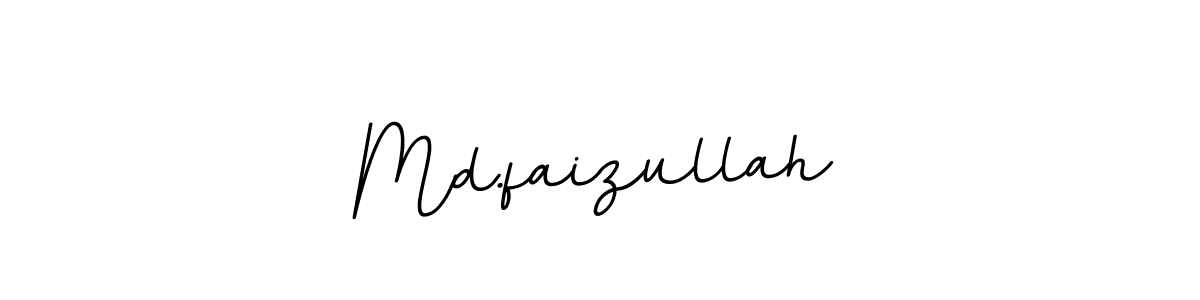 Use a signature maker to create a handwritten signature online. With this signature software, you can design (BallpointsItalic-DORy9) your own signature for name Md.faizullah. Md.faizullah signature style 11 images and pictures png
