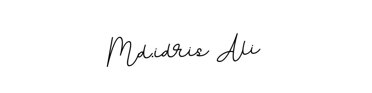 How to make Md.idris Ali name signature. Use BallpointsItalic-DORy9 style for creating short signs online. This is the latest handwritten sign. Md.idris Ali signature style 11 images and pictures png