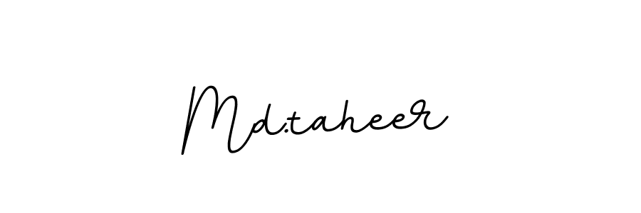 Design your own signature with our free online signature maker. With this signature software, you can create a handwritten (BallpointsItalic-DORy9) signature for name Md.taheer. Md.taheer signature style 11 images and pictures png