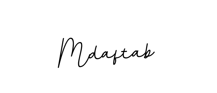 Use a signature maker to create a handwritten signature online. With this signature software, you can design (BallpointsItalic-DORy9) your own signature for name Mdaftab. Mdaftab signature style 11 images and pictures png