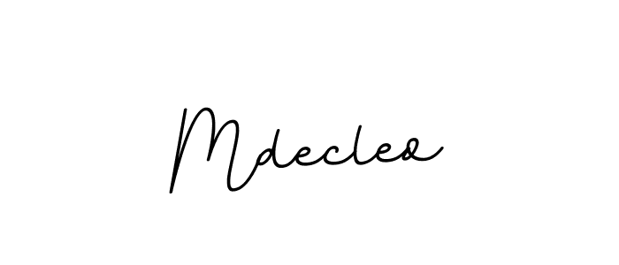How to make Mdecleo name signature. Use BallpointsItalic-DORy9 style for creating short signs online. This is the latest handwritten sign. Mdecleo signature style 11 images and pictures png