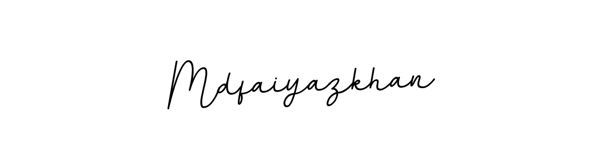 Make a beautiful signature design for name Mdfaiyazkhan. With this signature (BallpointsItalic-DORy9) style, you can create a handwritten signature for free. Mdfaiyazkhan signature style 11 images and pictures png