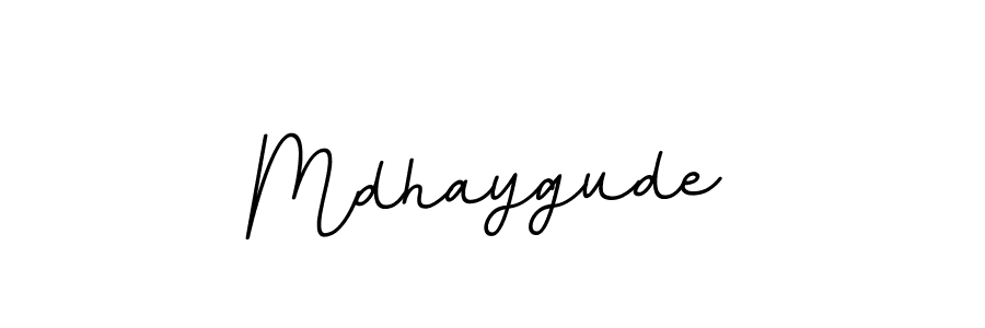 How to make Mdhaygude name signature. Use BallpointsItalic-DORy9 style for creating short signs online. This is the latest handwritten sign. Mdhaygude signature style 11 images and pictures png