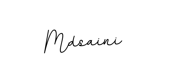 Use a signature maker to create a handwritten signature online. With this signature software, you can design (BallpointsItalic-DORy9) your own signature for name Mdsaini. Mdsaini signature style 11 images and pictures png