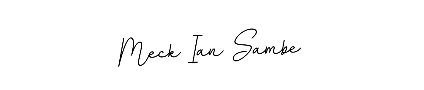 It looks lik you need a new signature style for name Meck Ian Sambe. Design unique handwritten (BallpointsItalic-DORy9) signature with our free signature maker in just a few clicks. Meck Ian Sambe signature style 11 images and pictures png