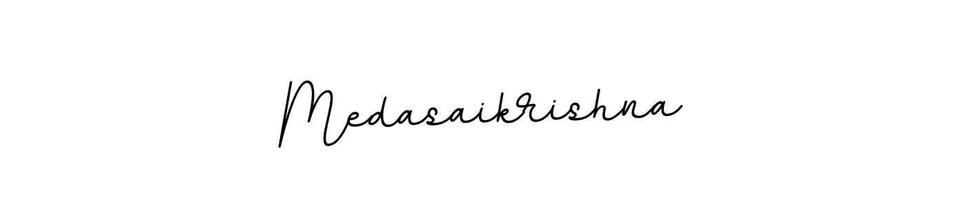 Design your own signature with our free online signature maker. With this signature software, you can create a handwritten (BallpointsItalic-DORy9) signature for name Medasaikrishna. Medasaikrishna signature style 11 images and pictures png