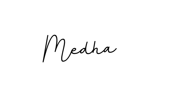 The best way (BallpointsItalic-DORy9) to make a short signature is to pick only two or three words in your name. The name Medha  include a total of six letters. For converting this name. Medha  signature style 11 images and pictures png