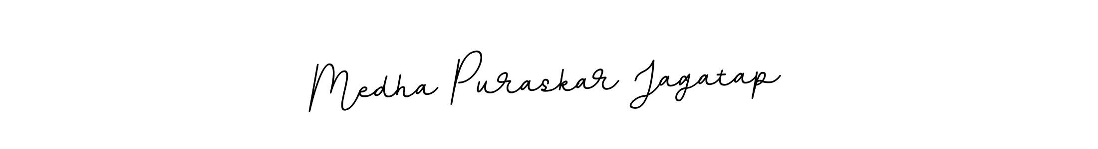 This is the best signature style for the Medha Puraskar Jagatap name. Also you like these signature font (BallpointsItalic-DORy9). Mix name signature. Medha Puraskar Jagatap signature style 11 images and pictures png