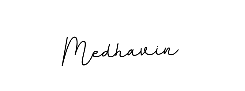 Medhavin stylish signature style. Best Handwritten Sign (BallpointsItalic-DORy9) for my name. Handwritten Signature Collection Ideas for my name Medhavin. Medhavin signature style 11 images and pictures png