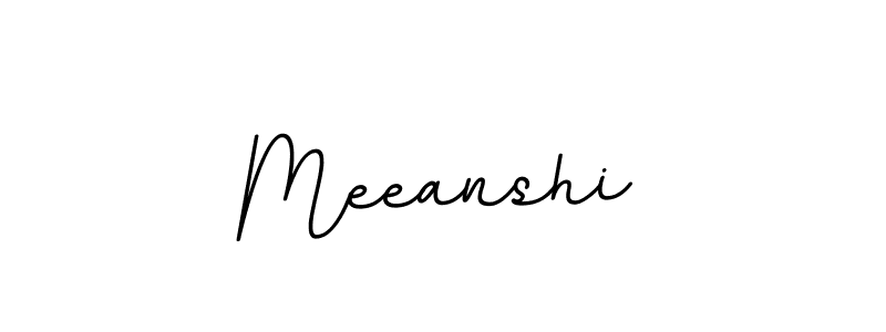 Make a beautiful signature design for name Meeanshi. With this signature (BallpointsItalic-DORy9) style, you can create a handwritten signature for free. Meeanshi signature style 11 images and pictures png