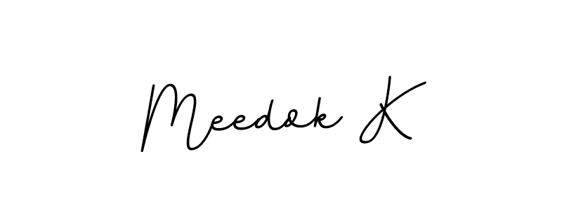 Create a beautiful signature design for name Meedok K. With this signature (BallpointsItalic-DORy9) fonts, you can make a handwritten signature for free. Meedok K signature style 11 images and pictures png