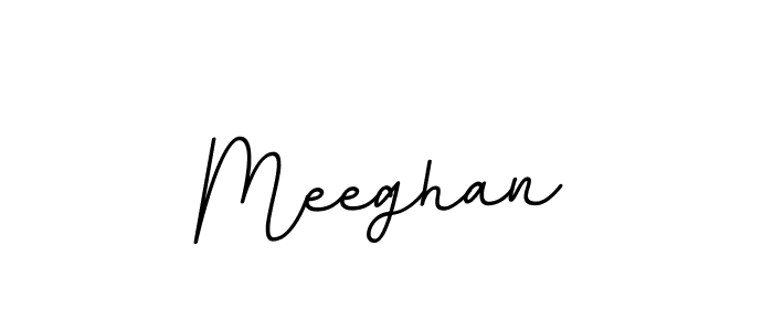 Use a signature maker to create a handwritten signature online. With this signature software, you can design (BallpointsItalic-DORy9) your own signature for name Meeghan. Meeghan signature style 11 images and pictures png