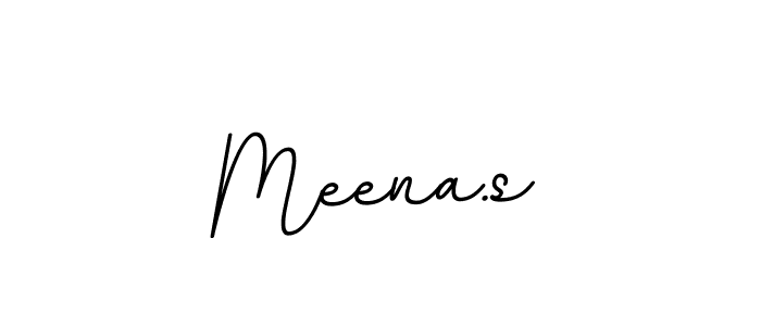Use a signature maker to create a handwritten signature online. With this signature software, you can design (BallpointsItalic-DORy9) your own signature for name Meena.s. Meena.s signature style 11 images and pictures png