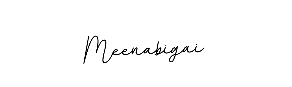 You should practise on your own different ways (BallpointsItalic-DORy9) to write your name (Meenabigai) in signature. don't let someone else do it for you. Meenabigai signature style 11 images and pictures png