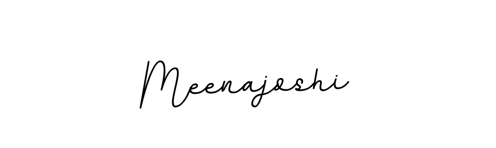 Use a signature maker to create a handwritten signature online. With this signature software, you can design (BallpointsItalic-DORy9) your own signature for name Meenajoshi. Meenajoshi signature style 11 images and pictures png