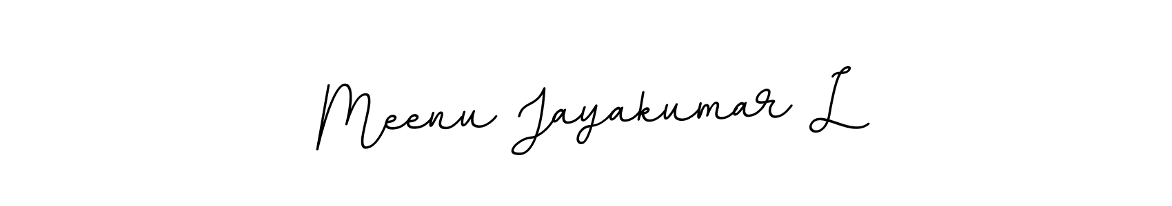 Use a signature maker to create a handwritten signature online. With this signature software, you can design (BallpointsItalic-DORy9) your own signature for name Meenu Jayakumar L. Meenu Jayakumar L signature style 11 images and pictures png