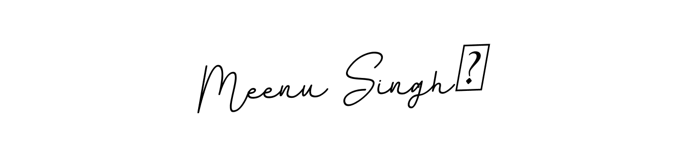 The best way (BallpointsItalic-DORy9) to make a short signature is to pick only two or three words in your name. The name Meenu Singh❤ include a total of six letters. For converting this name. Meenu Singh❤ signature style 11 images and pictures png