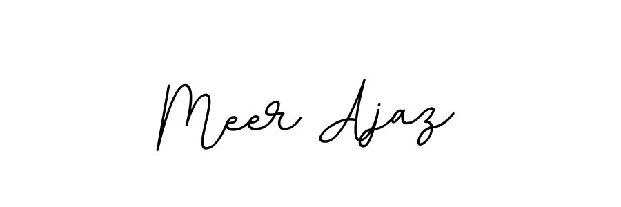 This is the best signature style for the Meer Ajaz name. Also you like these signature font (BallpointsItalic-DORy9). Mix name signature. Meer Ajaz signature style 11 images and pictures png