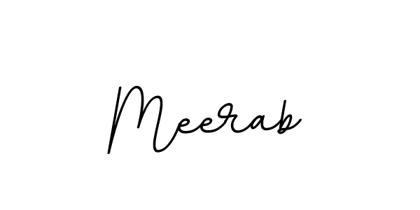 Design your own signature with our free online signature maker. With this signature software, you can create a handwritten (BallpointsItalic-DORy9) signature for name Meerab. Meerab signature style 11 images and pictures png