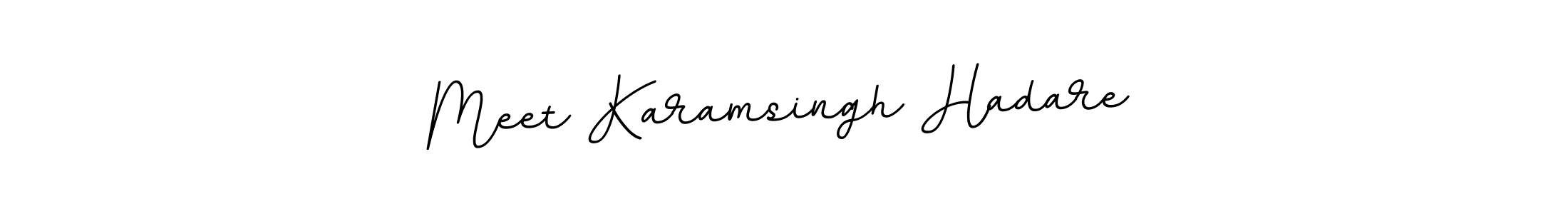 Design your own signature with our free online signature maker. With this signature software, you can create a handwritten (BallpointsItalic-DORy9) signature for name Meet Karamsingh Hadare. Meet Karamsingh Hadare signature style 11 images and pictures png