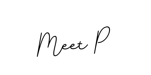 Design your own signature with our free online signature maker. With this signature software, you can create a handwritten (BallpointsItalic-DORy9) signature for name Meet P. Meet P signature style 11 images and pictures png