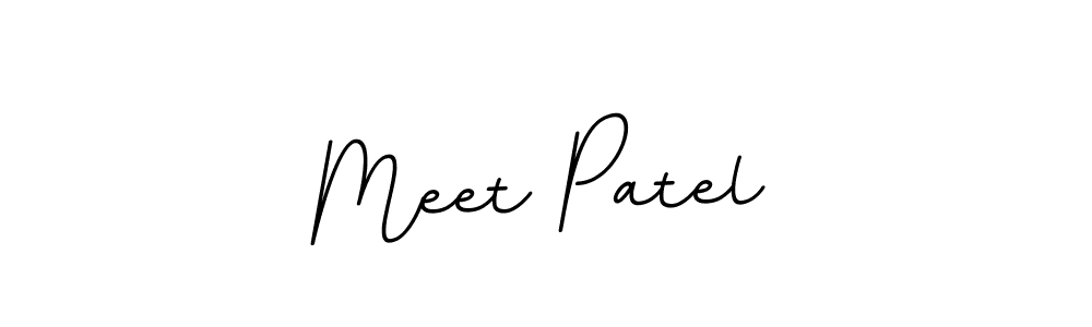 How to make Meet Patel name signature. Use BallpointsItalic-DORy9 style for creating short signs online. This is the latest handwritten sign. Meet Patel signature style 11 images and pictures png