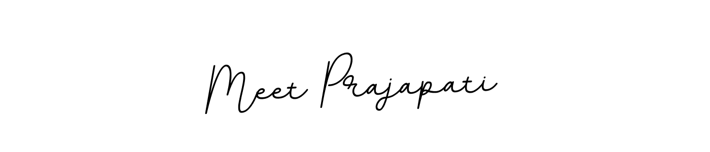 Make a beautiful signature design for name Meet Prajapati. With this signature (BallpointsItalic-DORy9) style, you can create a handwritten signature for free. Meet Prajapati signature style 11 images and pictures png