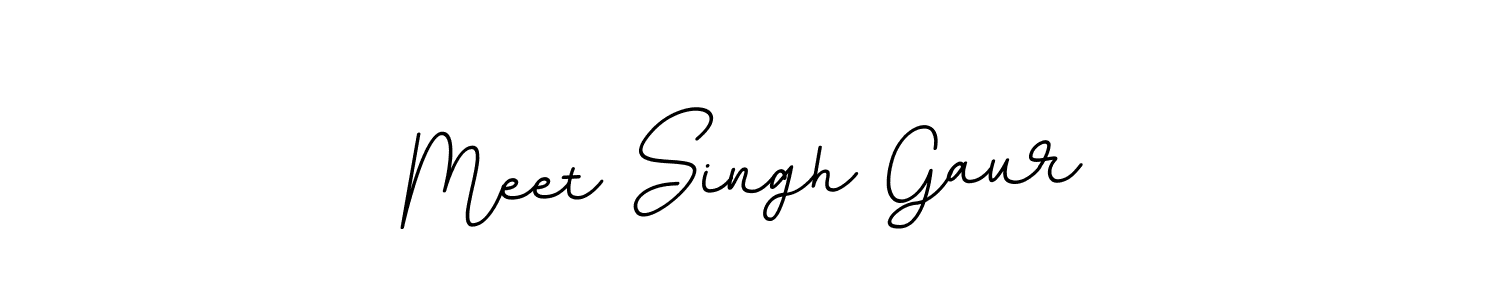 Design your own signature with our free online signature maker. With this signature software, you can create a handwritten (BallpointsItalic-DORy9) signature for name Meet Singh Gaur. Meet Singh Gaur signature style 11 images and pictures png