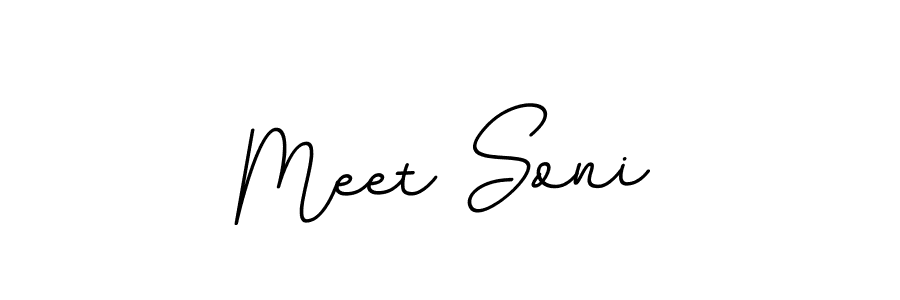 How to make Meet Soni name signature. Use BallpointsItalic-DORy9 style for creating short signs online. This is the latest handwritten sign. Meet Soni signature style 11 images and pictures png