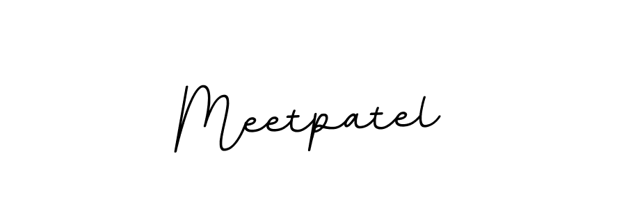 Use a signature maker to create a handwritten signature online. With this signature software, you can design (BallpointsItalic-DORy9) your own signature for name Meetpatel. Meetpatel signature style 11 images and pictures png