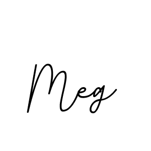 Create a beautiful signature design for name Meg. With this signature (BallpointsItalic-DORy9) fonts, you can make a handwritten signature for free. Meg signature style 11 images and pictures png