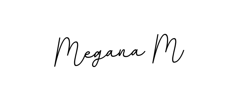 Create a beautiful signature design for name Megana M. With this signature (BallpointsItalic-DORy9) fonts, you can make a handwritten signature for free. Megana M signature style 11 images and pictures png