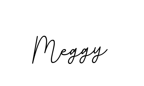 How to make Meggy name signature. Use BallpointsItalic-DORy9 style for creating short signs online. This is the latest handwritten sign. Meggy signature style 11 images and pictures png