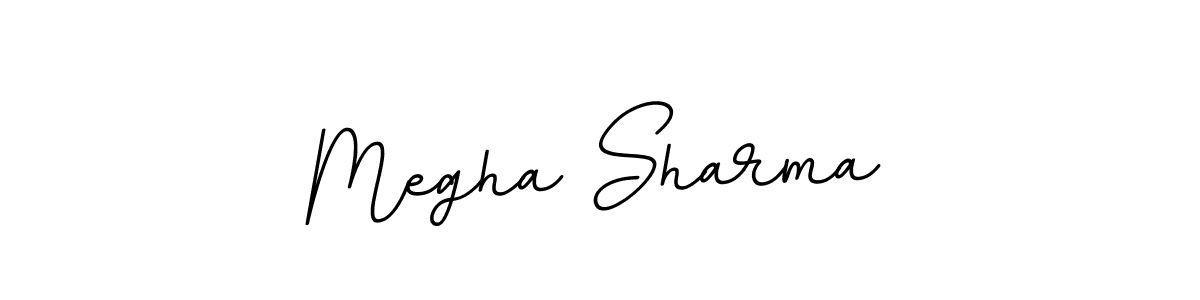 How to make Megha Sharma name signature. Use BallpointsItalic-DORy9 style for creating short signs online. This is the latest handwritten sign. Megha Sharma signature style 11 images and pictures png