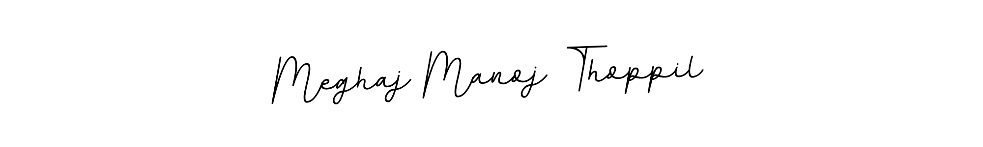 Make a beautiful signature design for name Meghaj Manoj Thoppil. With this signature (BallpointsItalic-DORy9) style, you can create a handwritten signature for free. Meghaj Manoj Thoppil signature style 11 images and pictures png