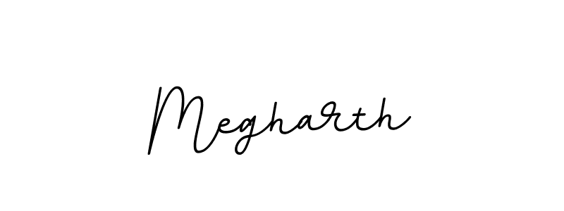 How to make Megharth name signature. Use BallpointsItalic-DORy9 style for creating short signs online. This is the latest handwritten sign. Megharth signature style 11 images and pictures png