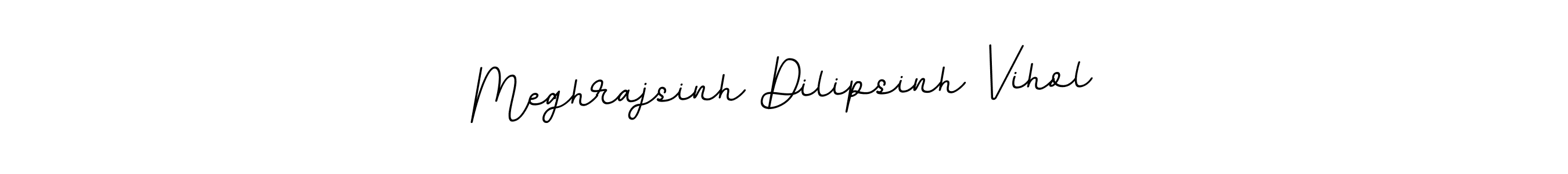 The best way (BallpointsItalic-DORy9) to make a short signature is to pick only two or three words in your name. The name Meghrajsinh Dilipsinh Vihol include a total of six letters. For converting this name. Meghrajsinh Dilipsinh Vihol signature style 11 images and pictures png