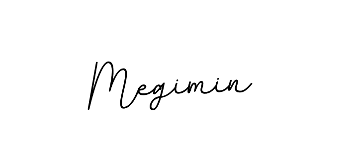 Make a beautiful signature design for name Megimin. With this signature (BallpointsItalic-DORy9) style, you can create a handwritten signature for free. Megimin signature style 11 images and pictures png