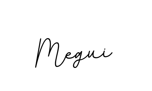 Create a beautiful signature design for name Megui. With this signature (BallpointsItalic-DORy9) fonts, you can make a handwritten signature for free. Megui signature style 11 images and pictures png