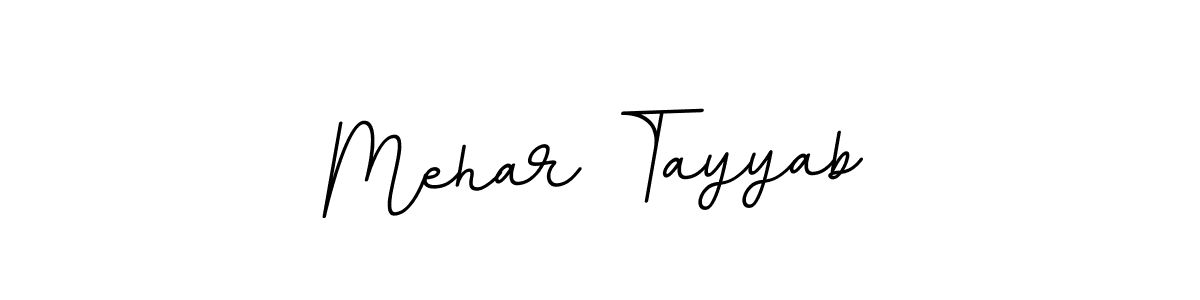 The best way (BallpointsItalic-DORy9) to make a short signature is to pick only two or three words in your name. The name Mehar Tayyab include a total of six letters. For converting this name. Mehar Tayyab signature style 11 images and pictures png