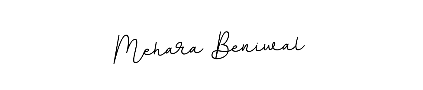 How to make Mehara Beniwal name signature. Use BallpointsItalic-DORy9 style for creating short signs online. This is the latest handwritten sign. Mehara Beniwal signature style 11 images and pictures png