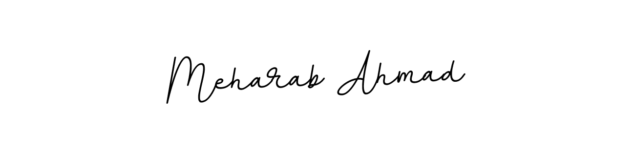 How to make Meharab Ahmad name signature. Use BallpointsItalic-DORy9 style for creating short signs online. This is the latest handwritten sign. Meharab Ahmad signature style 11 images and pictures png