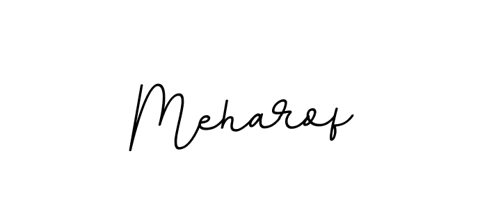 How to make Meharof name signature. Use BallpointsItalic-DORy9 style for creating short signs online. This is the latest handwritten sign. Meharof signature style 11 images and pictures png