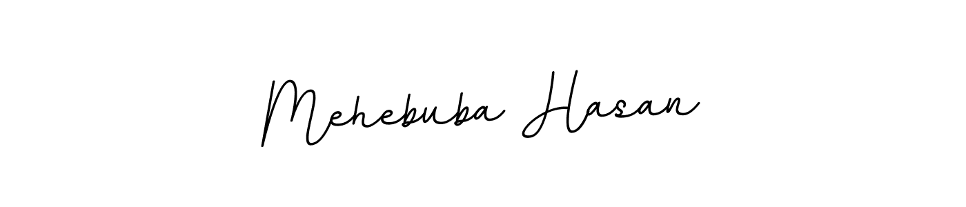 How to make Mehebuba Hasan name signature. Use BallpointsItalic-DORy9 style for creating short signs online. This is the latest handwritten sign. Mehebuba Hasan signature style 11 images and pictures png