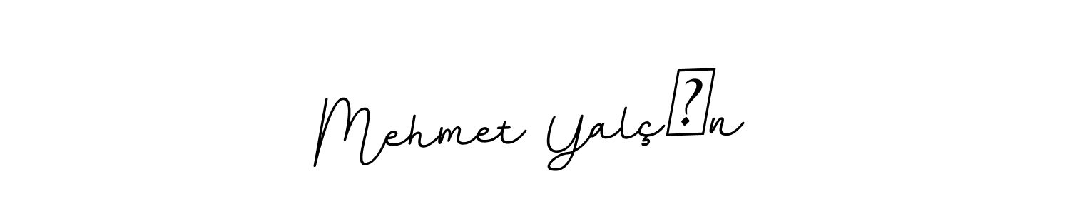 How to make Mehmet Yalçın name signature. Use BallpointsItalic-DORy9 style for creating short signs online. This is the latest handwritten sign. Mehmet Yalçın signature style 11 images and pictures png