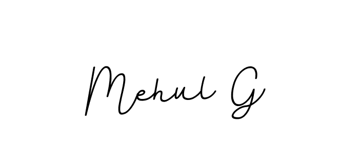 It looks lik you need a new signature style for name Mehul G. Design unique handwritten (BallpointsItalic-DORy9) signature with our free signature maker in just a few clicks. Mehul G signature style 11 images and pictures png
